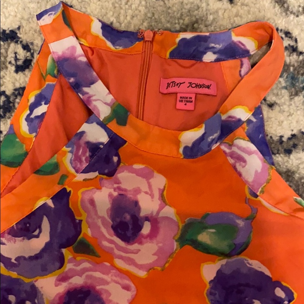 Betsey Johnson Multi Floral Swing Dress Size 4